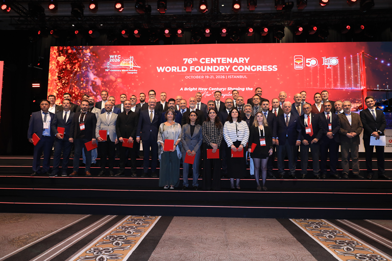 76. Dünya Döküm Kongresi'ne Destek Veren Sponsorlara Teşekkür Plaketleri Takdim Edildi